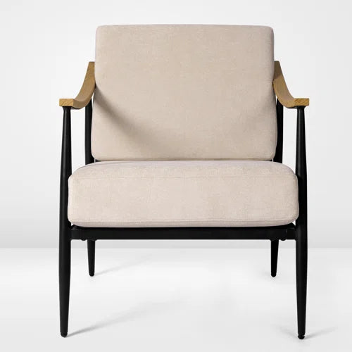 26" Wide Mid-Century Modern Upholstered Accent Chair Comfy Lounge Armchair