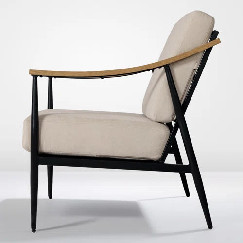 26" Wide Mid-Century Modern Upholstered Accent Chair Comfy Lounge Armchair