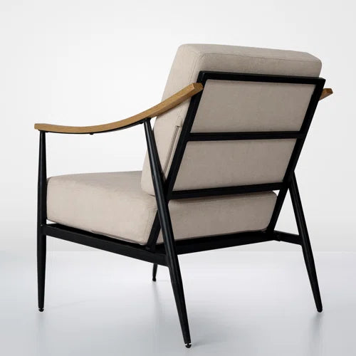 26" Wide Mid-Century Modern Upholstered Accent Chair Comfy Lounge Armchair