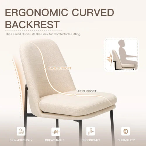 Fabric Upholstered Parsons Side Chair Dining Chair