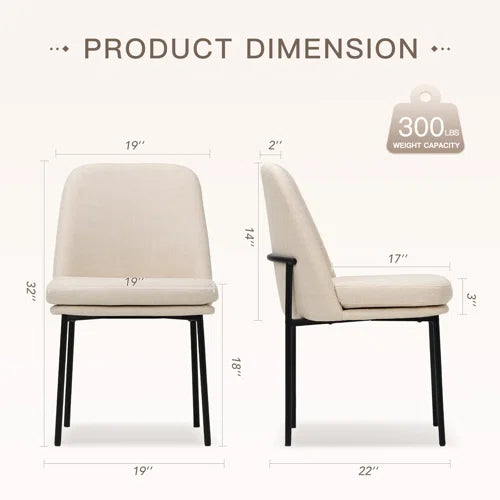 Fabric Upholstered Parsons Side Chair Dining Chair